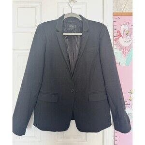 J.Crew Regent Womens Size 12 Black Blazer single breasted